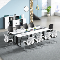 Office Conference desk long table and chairs Combined simple and modern large small meeting room Long table reception desk in negotiation table