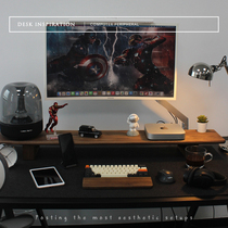 Computer monitor bracket desktop hanging display arm can be raised and rotated non-perforated desktop height shelf