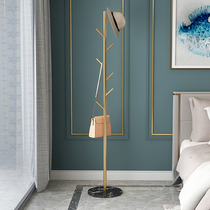 Marble wrought iron coat rack floor simple clothes bedroom home storage simple modern hanger