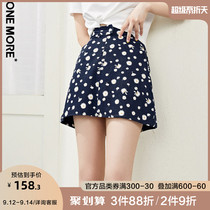One more2020 summer new mini Daisy denim skirt floral high waist short skirt fashion A-line skirt