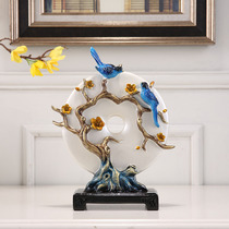 Creative hanging plate ornaments modern living room TV cabinet decoration plate antique shelf decoration office crafts gifts