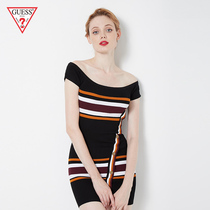 Guess women's solid color patchwork slim dress-q93k01r6o00