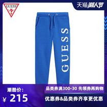 GUESS 2019新款秋男童纯色系带字母LOGO休闲长裤-N93Q16K82T0