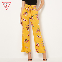 Guess 2020 new spring women's flower pattern Fashion wide leg pants-q71b02r7kd0