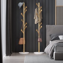 Light luxury marble hanger floor bedroom small clothes shelf home Nordic Net red coat rack saves space