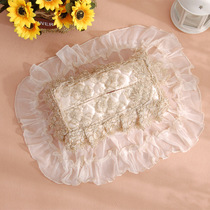 European household tissue towel cover cloth lace indoor tissue box car tissue cover pastoral dust decorative cover