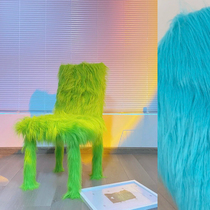 Hairy cloth long velvet cloth net red monster decoration chair color artificial fur background cloth photo props