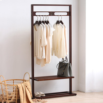 Creative coat rack solid wood floor bedroom simple hanging hanger floor hanger simple modern clothes shelf storage