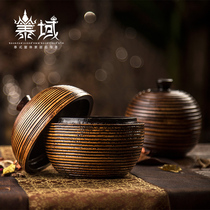 Thailand Southeast Asia pure handmade storage jar Coffee table decoration storage box Thai spa massage shop home ornaments