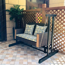 Swing indoor home courtyard hammock hanging basket outdoor swing chair rattan chair rattan chair rocking chair Net red rocking chair balcony hanging chair