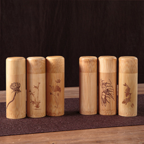 Travel tea cans Convenience small sealed cans portable mini tea cans Bamboo Bamboo tube tea cans small tea cans