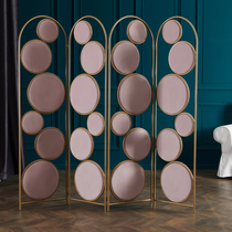 Mingzhan Nordic ins soft screen partition Living room removable beauty salon Home occlusion Nail shop folding simple