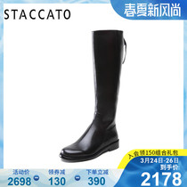 Sigatu's new Knights' boots in winter are thin and tall, with plush leather boots, women's boots q9301dg9