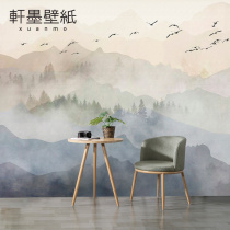 Xuanmo Nordic wallpaper modern minimalist fog forest wallpaper bedroom living room sofa background wall seamless wall cloth