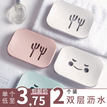 Soap Box Free Punch Creative Personality Drain Cartoon Toilet Bathroom Home Soap Box Rack Cute Soap Box
