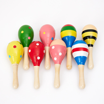 Children Toy Eggs Wooden Small Sandhammer Percussion Instrument Sandegg Nursery School Early Teach Music Sandball Hand Rattle