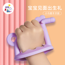 MDB baby pony set hand tooth glue anti-eating hand artifact 0-1 year old newborn baby grinding tooth stick tooth bite glue toy