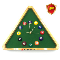 Billiard hall wall clock personality watch creative fashion solid wood art billiard clock billiard accessories timing clock