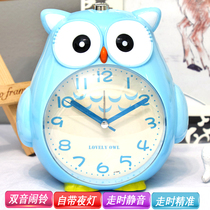 Talking cartoon music alarm clock Multi-function children and students special alarm clock Bedside mute luminous hour clock