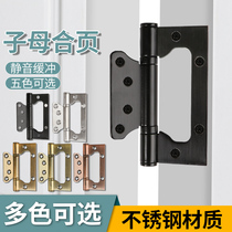 304 stainless steel female hinge wooden door 4 inch silent slotting 5 inch hinge thick heavy duty room door folding