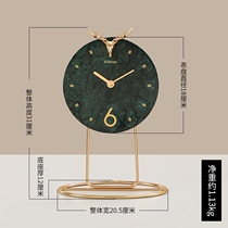 Light luxury ceramic clock home living room desktop jewelry porch TV cabinet decorative clock Creative mute quartz clock
