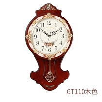 Solid Wood Hanging Clock Living Room Modern Minima Home Fashion Muted Clock Eurostyle Personality Art Decor Hanging Wall Watches