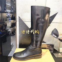Simatu 2019 winter simple square heel simple zipper sleeve boots cow leather boots women's leather boots q9301dg9