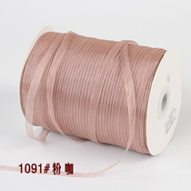 0 6cm transparent decorative snow gauze ribbon ribbon ribbon ribbon woven hat ribbon 6mm Ribbon Straw hat 450 meters