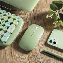 Wireless Mouse Mute Rechargeable Bluetooth Mouse Girls apply Apple Lenovo Huawei Microsofts Shuo Dell HP Laptop Laptop Office Slip Rat Cute Battery Dual-mode Mouse
