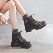 TATA JIDI he her base Martin boots female versatile British wind thick bottom autumn winter womens shoes boots short boots