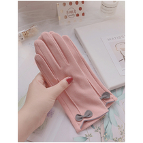Touch Screen Gloves Ladies winter plus velvet thickened warm driving winter riding winter cotton autumn and winter women riding