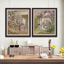 KS cross stitch living room 2021 New thread embroidery month Manqing Tour figure living room bedroom double painting hand embroidered