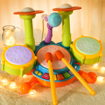 Childrens educational toys hand clapping drum 1 year old baby girl 2 baby early education Drum Set 6 to 12 months 9 children Boy