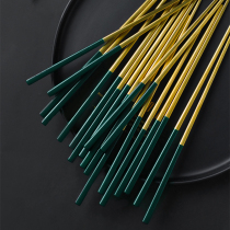  Kawashimaya stainless steel chopsticks 304 household non-slip and mildew-proof one person and one pair of Korean high-end metal chopsticks set