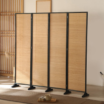 Simple screen partition porch folding mobile screen home living room hotel office entry solid wood barrier curtain block bed