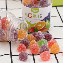 Vitamin C juice fudge 70g * 4 bottles box of fruit flavored sugar gummy candy children VC sugar sweet and sour QQ candy casual snacks
