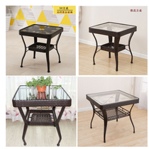 Balcony Small Tea Table Home Vines Tea Table Dining Table Patio Outdoor Minima Square Table Casual Iron Art Outdoor Mahjong Table