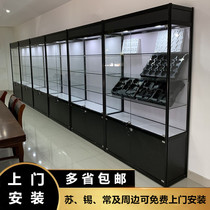 Glass display cabinet handle household commercial display cabinet cosmetics prize gift model cabinet sample display frame