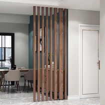 Solid wood partition screen Nordic wooden bar pillars living room entrance grille log column vertical bar grille decoration