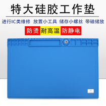 Mobile Phone Computer Repair Desk Heat Insulation Mat Silicone Desk Mat High Temperature Resistant Smell-Free Pad Hot Wind Gun Welding Table 