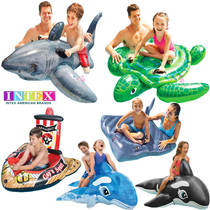 INTEX children adult water animal mount blue black whale sea turtle inflatable water play toy baby swimming ring