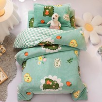 Kindergarten quilt three pieces of Winter Coral Velvet Children Nap Special for Case-plus Six Cover Cover