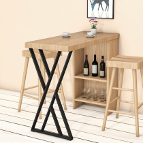 Wrought iron X-shaped bar foot bar table leg office table frame table foot single side stand stand table leg table stand customized