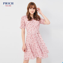 Prich new short sleeve fairy dress women's sweet floral dress prow96502q