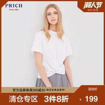 Prich summer new short sleeve T-shirt women's slim fashion commuter top prlw92601q