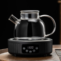 Electric ceramic stove heating glass kettle heat resistant thickening boiling kettle tea set health brewing tea fruit flower teapot set