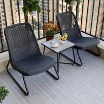Balcony small table and chairs outdoor table and chairs combined balcony Three sets outdoor open courtyard garden Leisure chair small tea table