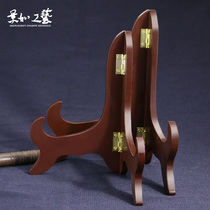 Tea cake bracket display rack Puer tea bracket tea cake rack charcoal carving photo frame crafts ornaments Chinese plate bracket