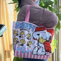 Cartoon Snoopy shopping bag Lightweight foldable eco-friendly bag Large capacity shoulder bag lunch bag