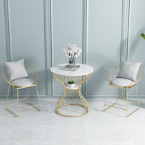 Internet Red Negotiation Sales House Beauty Salon Reception Clothing Shop Coffee Shop Coffee Shop Milk Tea Shop Casual Balcony Small Round Table And Chairs Combination